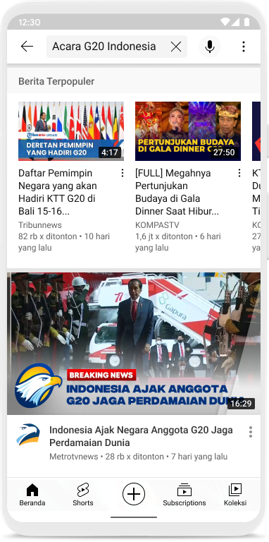 Berita terpopuler di hasil penelusuran