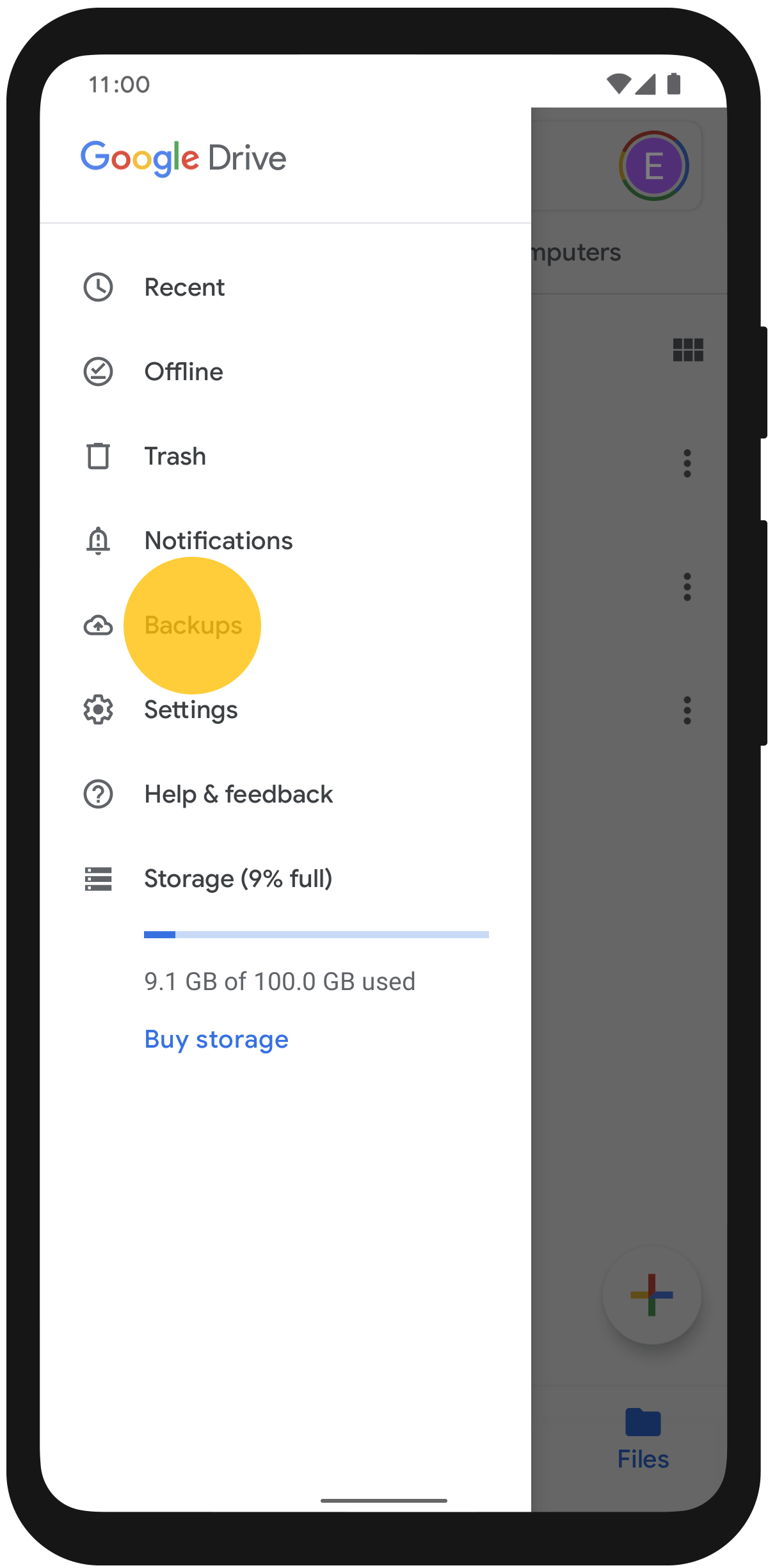 How do I restore files from my Android backup?