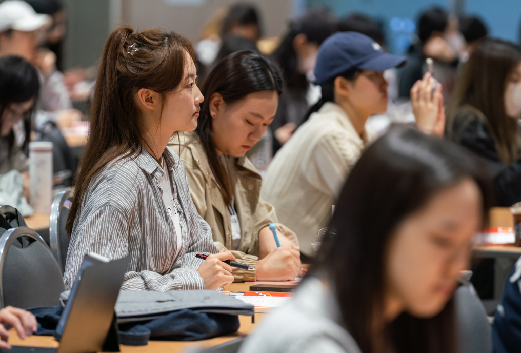 People attending a session