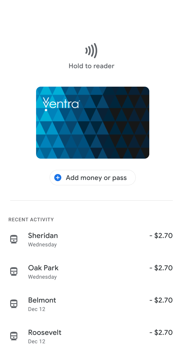 add ventra card to samsung pay