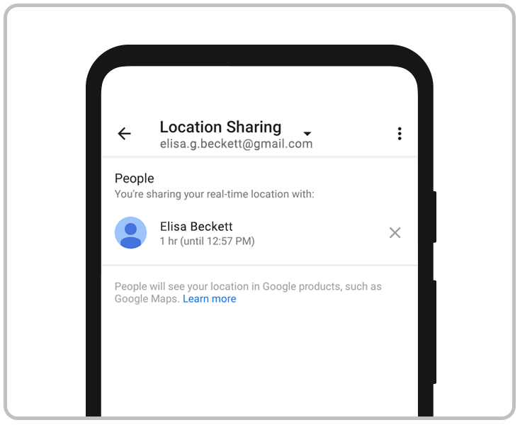 last location of phone by gmail