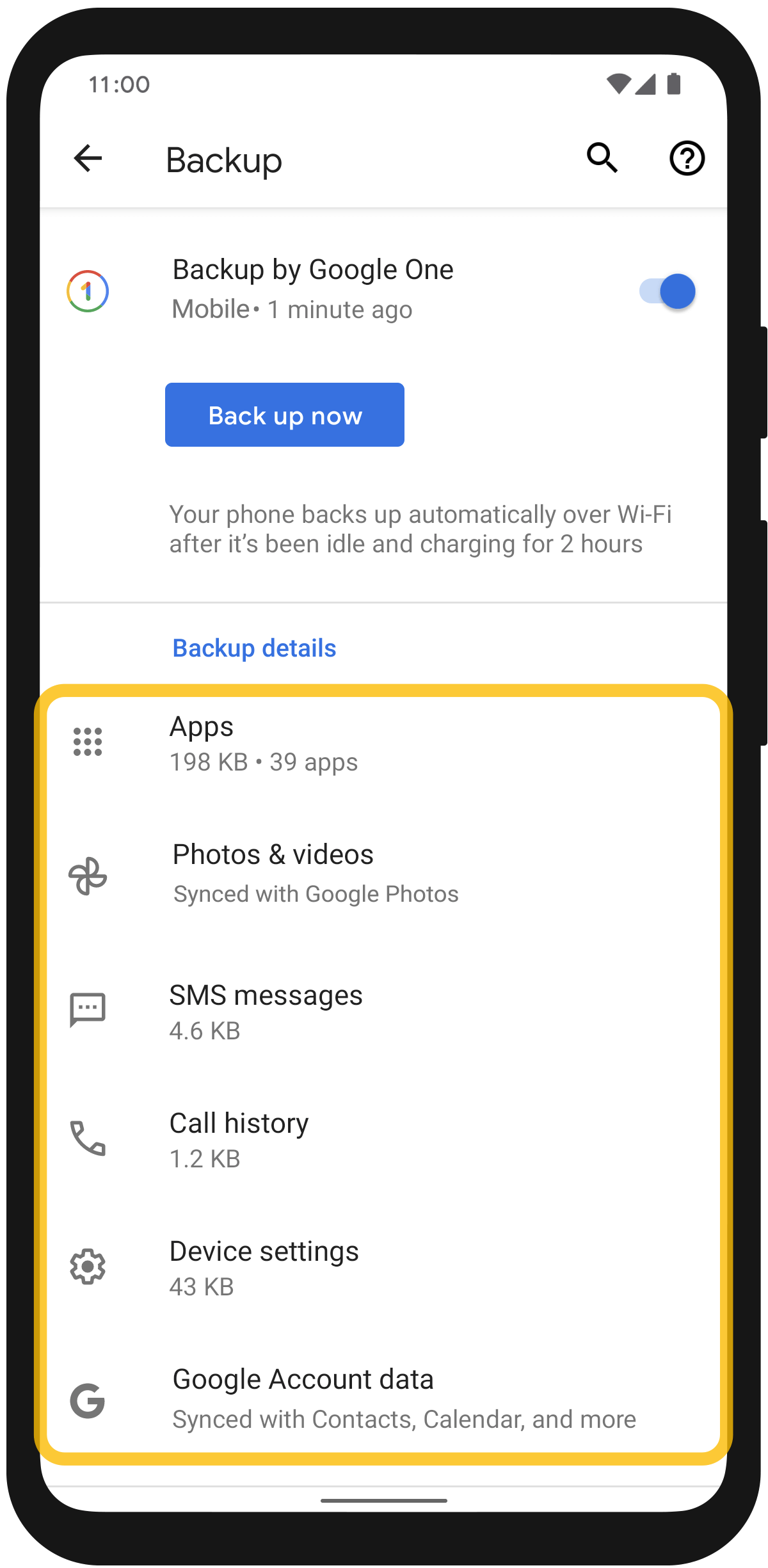 Backup & restore data on Android - Guidebooks with Google