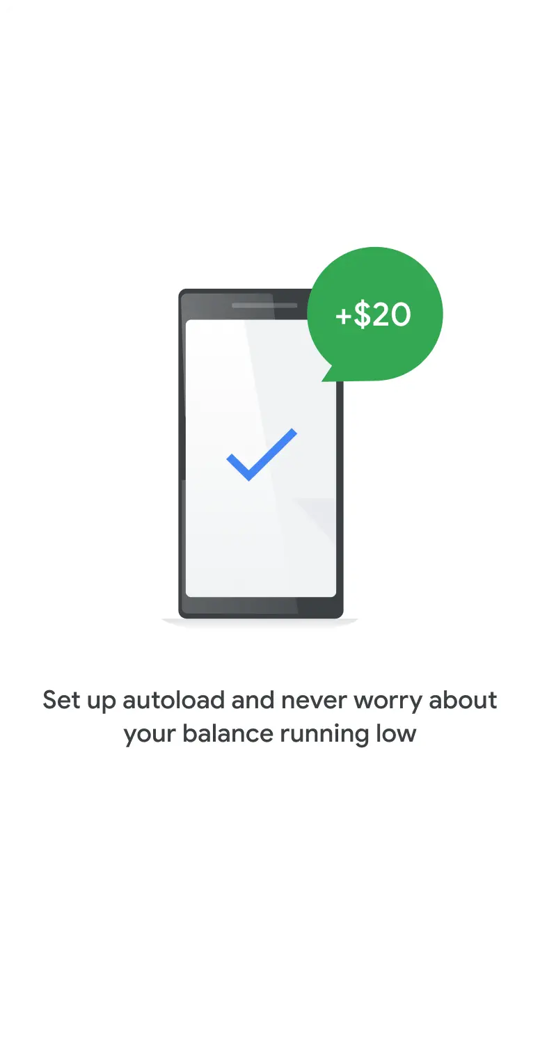 Auto reload Google Pay balance app screen